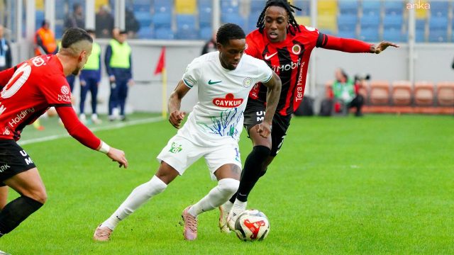 Gençlerbirliği, sahasında Çaykur Rizespor ile 2-2 berabere kaldı