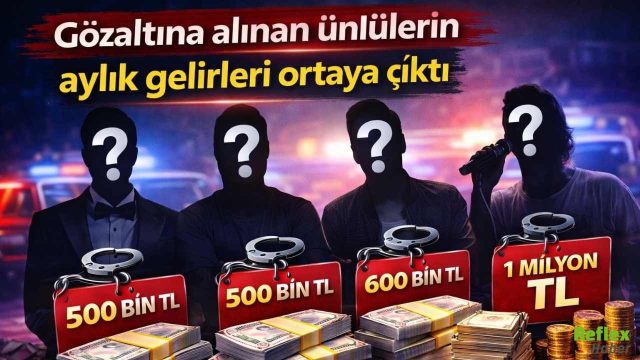 Gözaltına Alınan Ünlülerin Aylık Gelir Beyanları Ortaya Çıktı