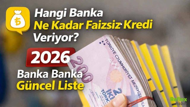Hangi Banka Ne Kadar Faizsiz Kredi Veriyor? 2026 Banka Banka Güncel Liste