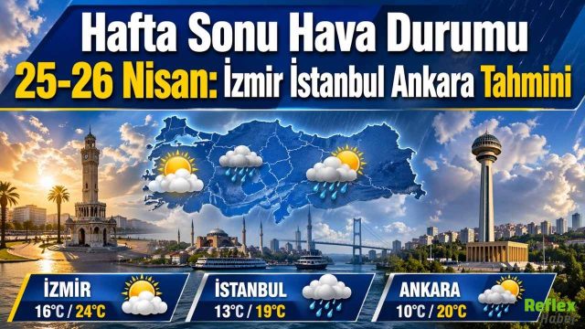 Hafta Sonu Hava Durumu 25-26 Nisan: İzmir İstanbul Ankara Tahmini