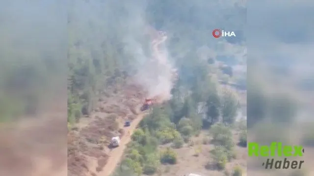 Keles'teki Orman Yangınına Havadan Ve Karadan Müdahale