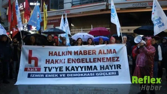 İ̇zmir’de Halk Tv İ̇çin Özgür Basın Çağrısı