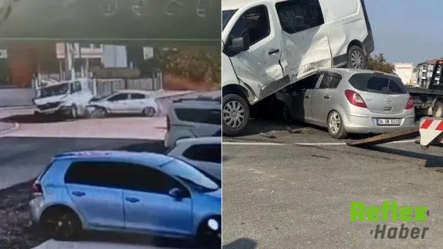 Düzce'de Araçlar Savruldu: Park Halindeki Otomobil Yan Yattı, 3 Yaralı
