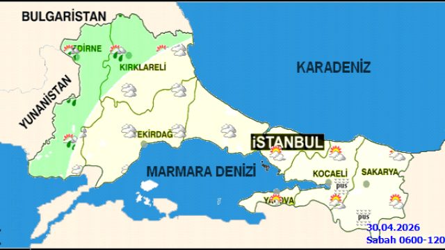 İstanbul'da 30 Nisan Hava Durumu: Parçalı Bulutlu Başlangıç, Yağışlı Günler Geliyor
