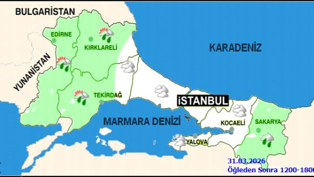 İstanbul'da Bugün Yağmur Bekleniyor, Sıcaklıklar Artacak