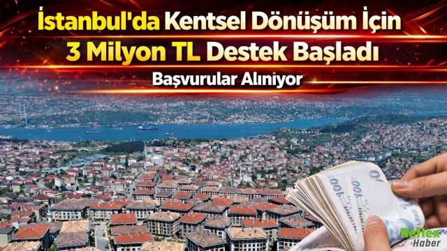 İstanbul’da Kentsel Dönüşüm İçin 3 Milyon TL Destek Başladı: Başvurular Alınıyor