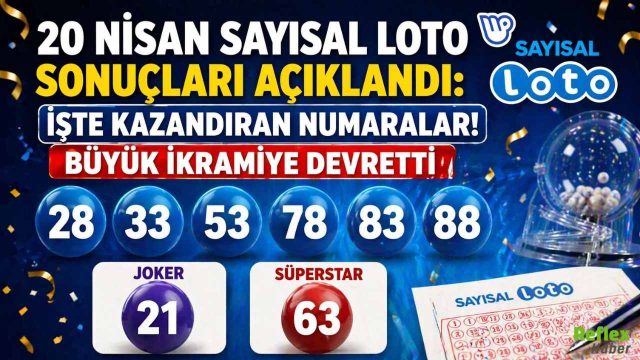 20 Nisan Sayısal Loto Sonuçları Açıklandı: İşte Kazandıran Numaralar! Büyük İkramiye Devretti