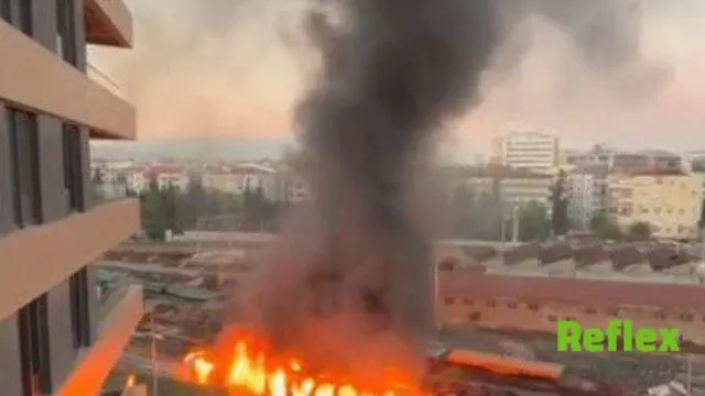 Alsancak Garı'nda Boş Vagonda Patlama Sonrası Yangın