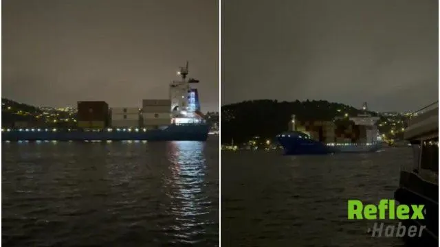 İ̇stanbul Boğazı'nda Arızalanan Gemi Ters Yöne Sürüklendi