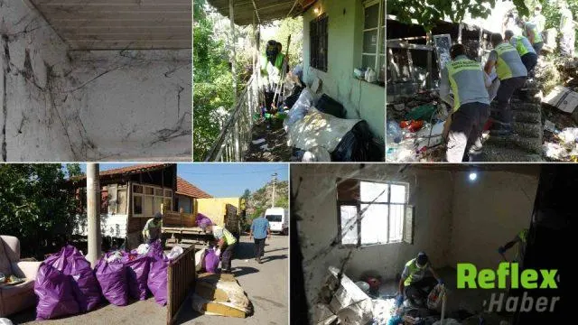 Kepez’deki Evden 6 Kamyon Atık Çıkarıldı