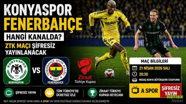 Konyaspor Fenerbahçe Hangi Kanalda? ZTK Maçı Şifresiz Yayınlanacak
