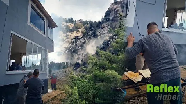 Adana'da Deprem Sarsıntısıyla Kopan Kayalar Kameraya Yansıdı