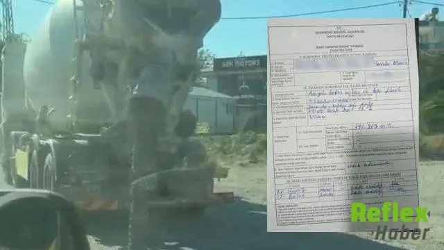 Samandağ’da yola beton döken mikserin sahibine 191 bin 867 TL ceza