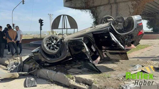 Yeni Alınan Otomobil Kazada Takla Attı
