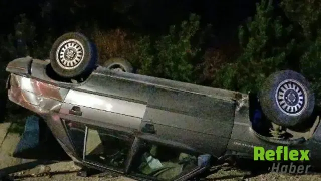 Çorum-Samsun Yolunda Devrilen Otomobilde Üç Kişi Yaralandı