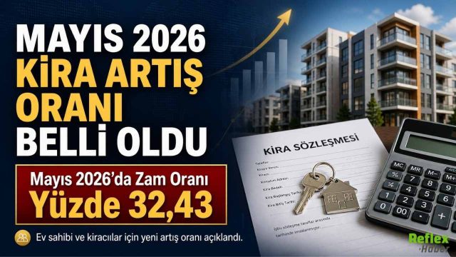 Mayıs 2026 Kira Artış Oranı Belli Oldu: Mayıs 2026’da Zam Oranı Yüzde 32,43