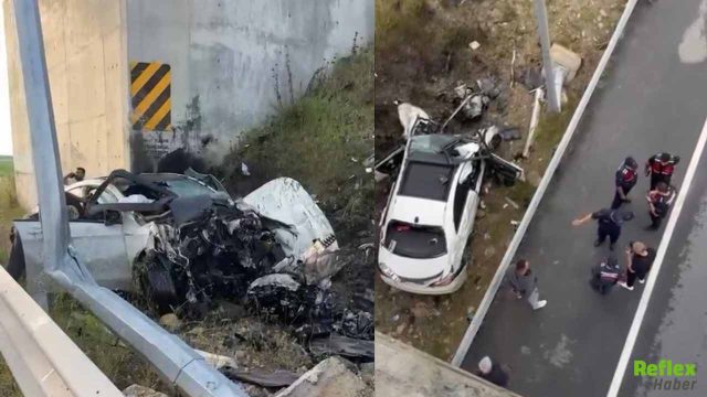 Mersin’de Otomobil Direğe Çarptı: 1 Ölü 1 Yaralı