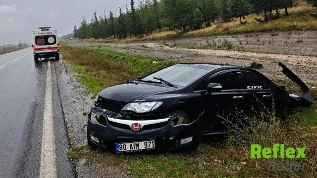 Nurdağı’nda Otomobil Şarampole Devrildi: 5 Yaralı