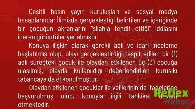 Amasya'da Kurusıkı Tabancalı Tehdit Görüntülerine İ̇nceleme