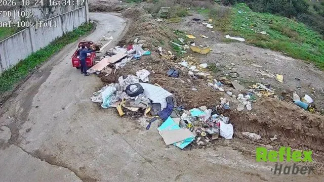 Düzce’de Çöp Döken Kişi Kamerayla Belirlendi