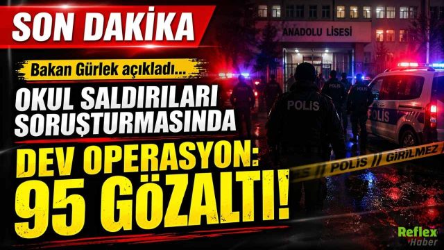 Okul Saldırıları Soruşturmasında Dev Operasyon: 95 Gözaltı, 1.104 Hesaba Erişim Engeli