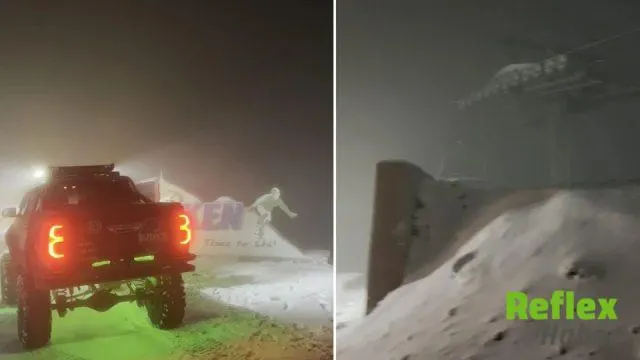 Palandöken Zirvesi Ekim Ayında Beyaza Büründü