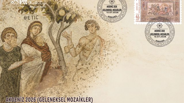 PTT'den Akdeniz 2026 Geleneksel Mozaikler Anma Pulu Satışa Çıktı