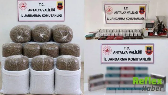 Antalya'da Üç İ̇lçede Kaçak Tütün Baskını