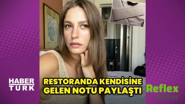 Serenay Sarıkaya’ya Restoranda Sürpriz Tanışma Notu