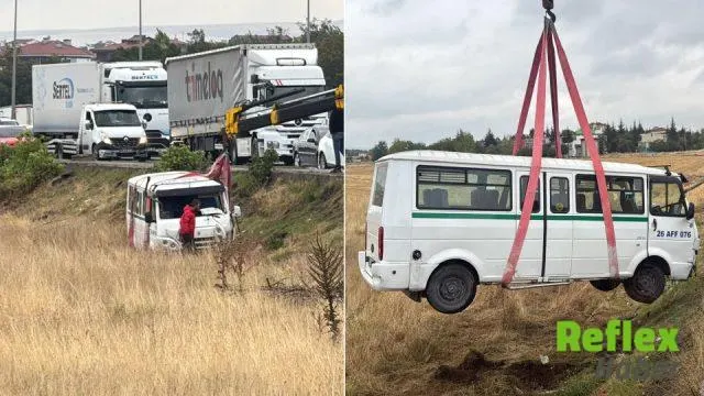 Eskişehir’de Çarpışan Minibüs Tarlaya Savruldu: Bir Kişi Yaralandı