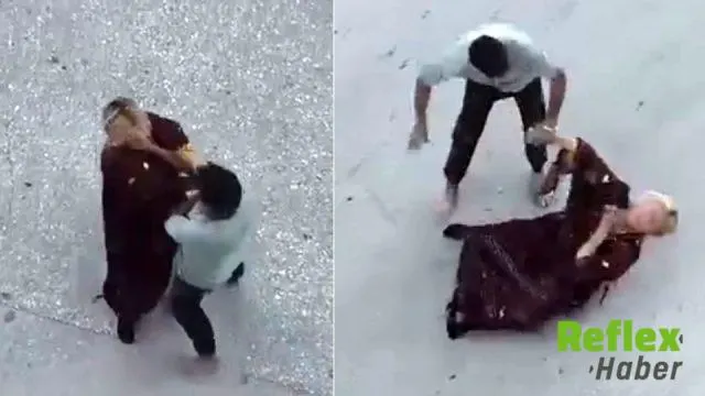Eskişehir’de Cadde Ortasında Kadını Yerde Sürükledi