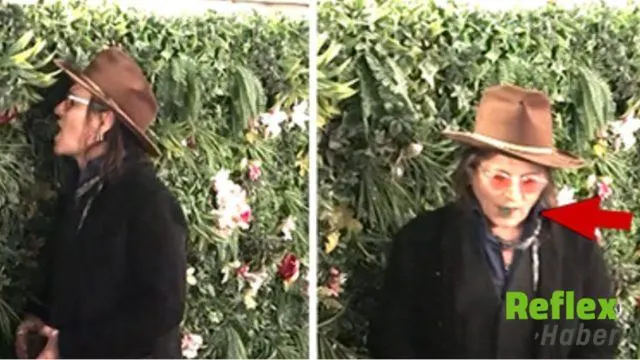 Johnny Depp Festival Pozunda Dekoratif Bitkileri İsırdı