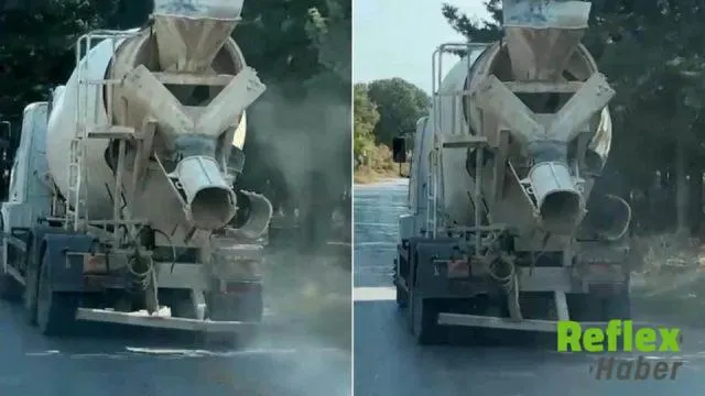 Antalya'da Beton Mikserine Yola Harç Dökme Cezası