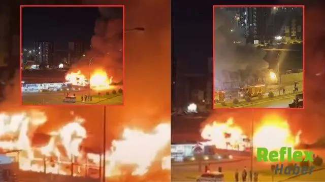 Kahramanmaraş'ta Üngüt Mahallesi'ndeki İ̇ş Yerinde Yangın