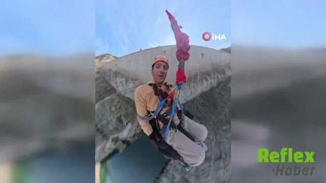 Temel Yağız Kandaz’dan Deriner Barajı’nda Cesaret Dolu Atlayış