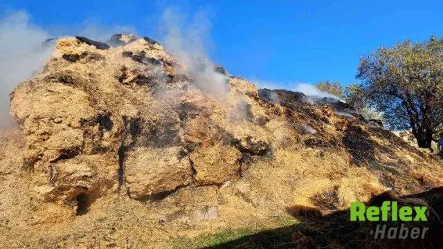 İsparta'da Yalvaç'ta 1.150 Balya Yangında Kül Oldu