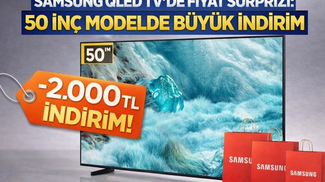 Samsung QLED TV’de Fiyat Sürprizi: 50 İnç Modelde Büyük İndirim