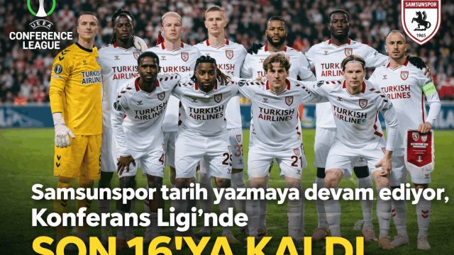 Samsunspor Konferans Ligi’nde Son 16’ya Yükseldi