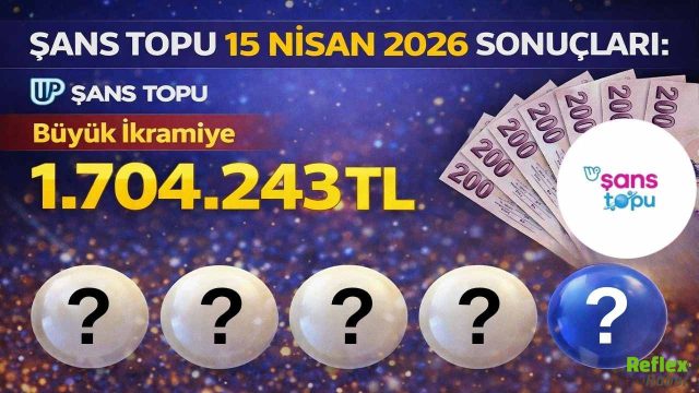 Şans Topu 15 Nisan 2026 Sonuçları Açıklandı: Büyük İkramiye 1.704.243 TL