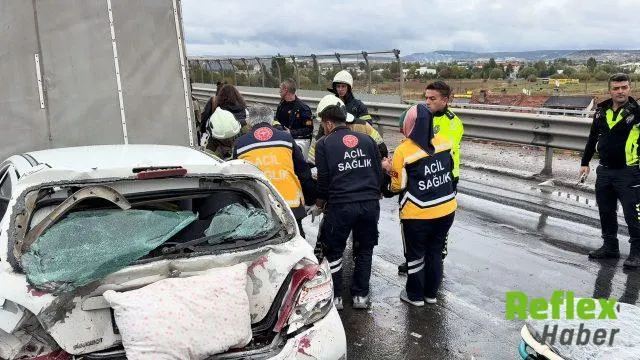 Kütahya'da 5 Araçlı Zincirleme Kazada 1 Yaralı