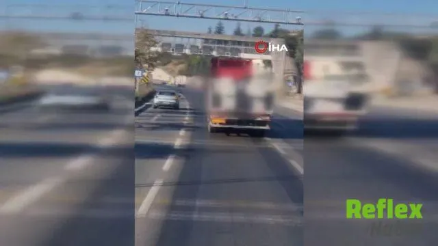 Eskişehir Çevreyolu'nda Önlemsiz Beton Blok Taşımacılığı Kamerada