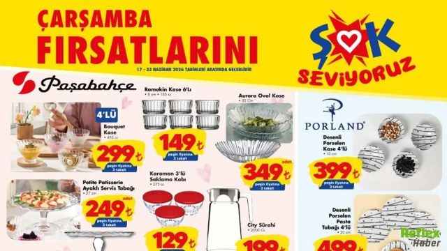 ŞOK 17 Haziran 2026 Aktüel Kataloğu Yayınlandı! Aşurelik Ürünlerden Temizlik Malzemelerine Büyük İndirim