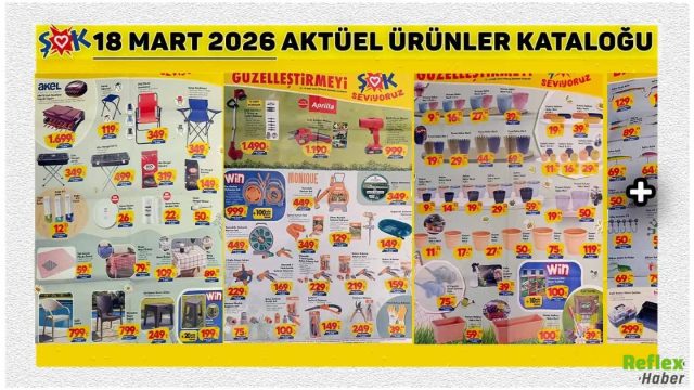ŞOK 18 Mart 2026 Aktüel Kataloğu Açıklandı Bahar İndirimleri Raflarda