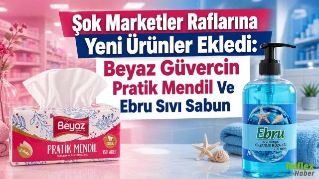 Şok Marketler Raflarına Yeni Ürünler Ekledi: Beyaz Güvercin Pratik Mendil Ve Ebru Sıvı Sabun