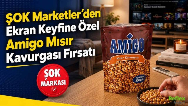 ŞOK Marketler’den Ekran Keyfine Özel Amigo Mısır Kavurgası Fırsatı