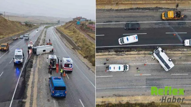 Kırıkkale’de Ti̇gem İ̇şçilerini Taşıyan Midibüs Devrildi