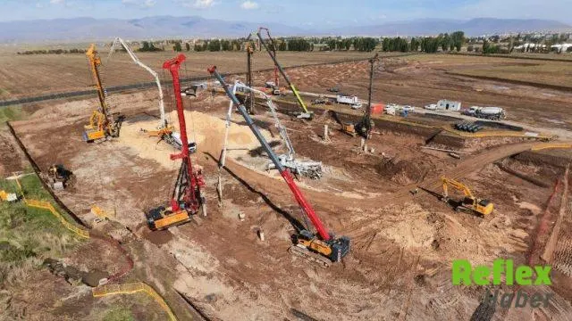 Erzurum’un Yeni Spor Kompleksinde İ̇nşaat Hız Kesmeden Sürüyor