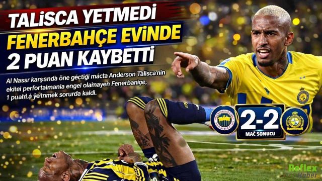 Talisca Yetmedi Fenerbahçe Evinde 2 Puan Kaybetti