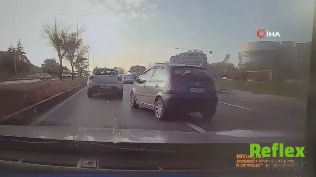 Eskişehir Çevre Yolunda Tehlikeli Manevra Kamerada