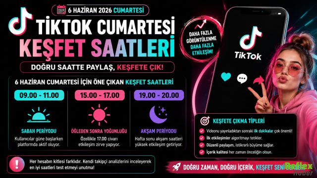 Tiktok Cumartesi Bugüne Özel Keşfet Saatleri 6 Haziran